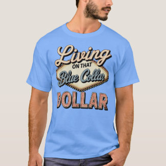Camiseta Vivendo naquela Vintagem de Dólar Azul