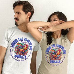 Camiseta Vivendo No Quarto Dia O Galo Cursillo DeColores