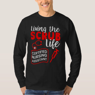 Camiseta Vivendo O Assistente De Enfermagem Com Certificaçã
