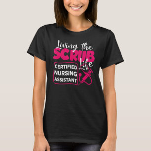 Camiseta Vivendo O Assistente De Enfermagem Com Certificaçã