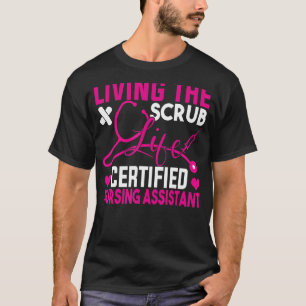 Camiseta Vivendo O Assistente De Enfermagem Com Certificaçã