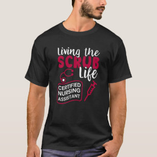 Camiseta Vivendo O Assistente De Enfermagem Com Certificaçã