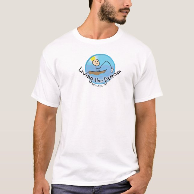 Camiseta Vivendo o roupa ideal Co - Tshirt da pesca dos (Frente)