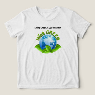 Camiseta "Vivendo Verde: Uma Chamada de Ação" amante ecofri