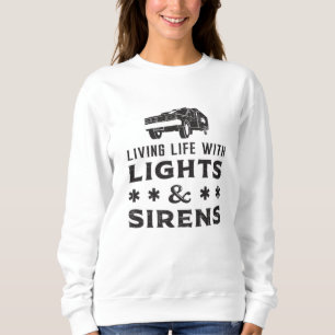 Camiseta Viver com luzes âmbulo paramédico EMS Engraçado