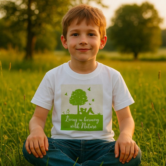 Camiseta Viver em Harmonia com a Natureza (Criador carregado)