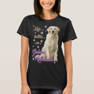 Camiseta Viver Melhor Com Um Retriever De Ouro Especialment