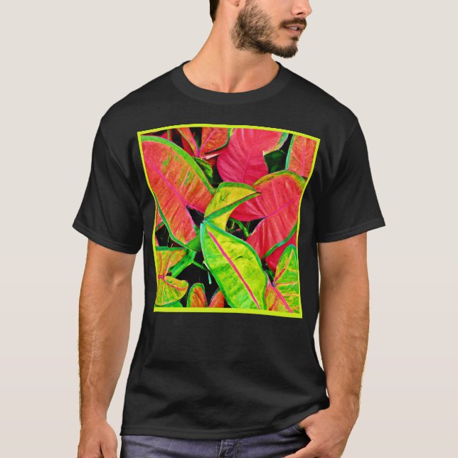 Camiseta Vivid Leaf Dreams Lively Patterm (Frente)
