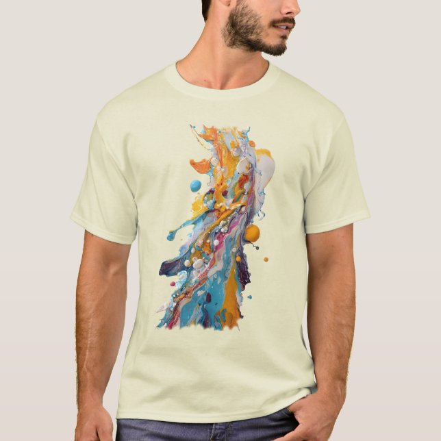 Camiseta Vivid Paint Splash Abstract (Frente)