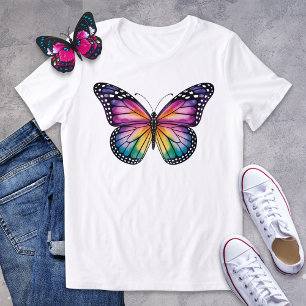 Camiseta Vivid Rainbow Butterfly