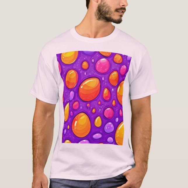 Camiseta Vivid Raindrop Cartoon Art (Frente)