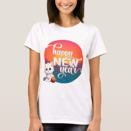 Camiseta "Vivid Vogue: Feliz 2024 Ano Novo Fashion Bliss"