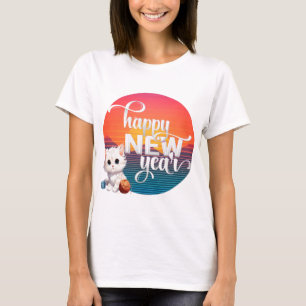 Camiseta "Vivid Vogue: Feliz 2024 Ano Novo Fashion Bliss"