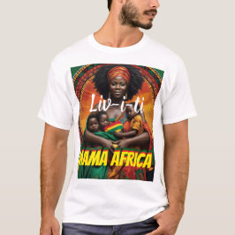 Camiseta VIVIDADE. Camisa-T básica masculina da MAMA AFRICA