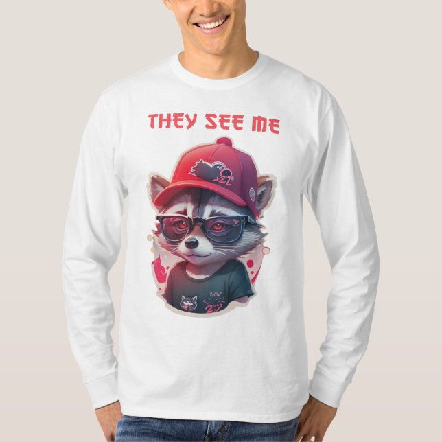 Camiseta Vívido guo piscando com óculos (Frente)