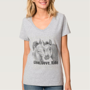 Camiseta Vivo, Amor, Camisa-T De Cavalo De Corrida