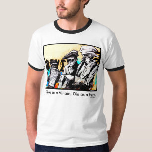 Camiseta "Vivo como um bandido, morrem como as citações de
