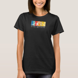 Camiseta Vivo Fora da Montanha Retroativa, Frente e Trás
