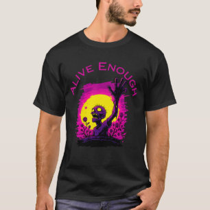 Camiseta Vivo O Suficiente - Vintage Zombie Hand Graphic Te
