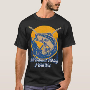 Camiseta Vivo Sem Pesca Pescador Piada Peixe Pun Hobby