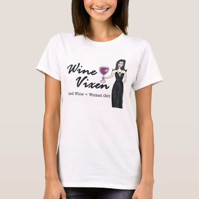 Camiseta Vixen "menina má " do vinho (Frente)