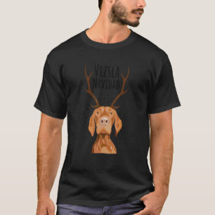 Camiseta Vizsla Christmas Dog Ugly Sweater Tree