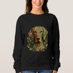 Camiseta Vizsla Dog Botanical Nature Inspirou Ilustração