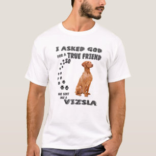 Camiseta Vizsla Dog Cita Pai Mãe, Figurino Branco Húngaro