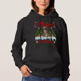 Camiseta Vizsla Dog Lover Xmas Lighting Santa Hat Vizsla Ch