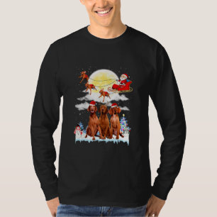 Camiseta Vizsla Dog Papais noeis Sleigh Christmas Lover
