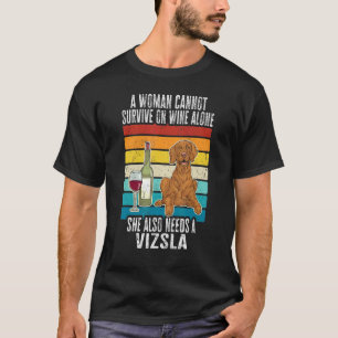 Camiseta Vizsla Mãe Vinho Húngaro Vizsla Cachorro Mães