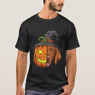 Camiseta Vizsla Pumpkin Jack O Lanterna Halloween Crianças
