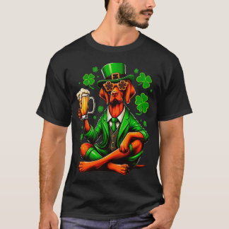 Camiseta Vizsla Santo Paddys Day Outdoor Para Cachorro Do P