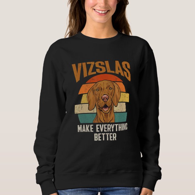 Camiseta Vizslas Make Everything Better Retro Hungarian Viz (Frente)