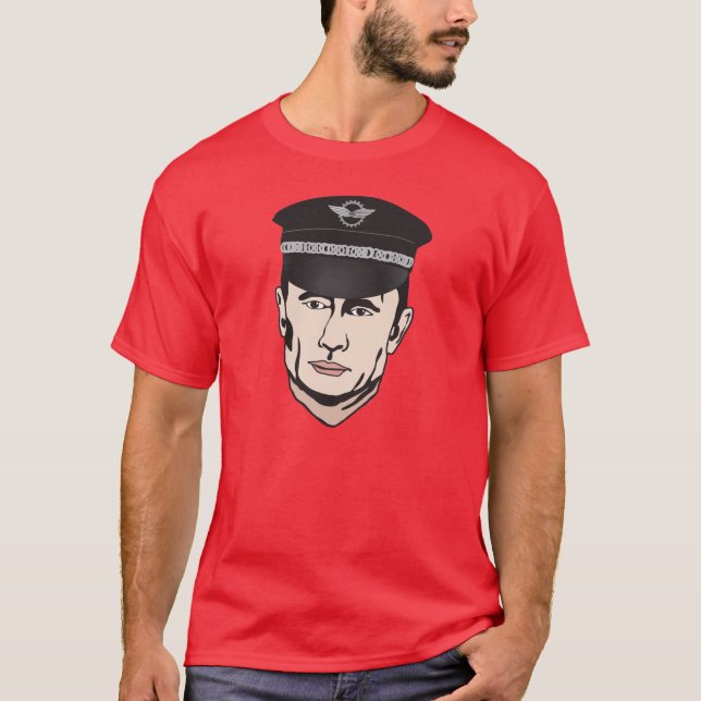 Camiseta Vladimir Putin com chapéu de couro (Frente)