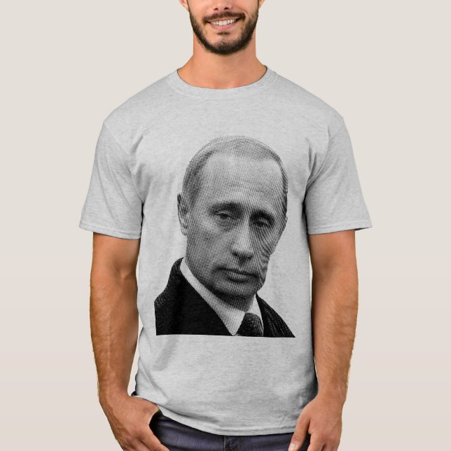 Camiseta Vladimir Putin (impressão do jornal) (Frente)
