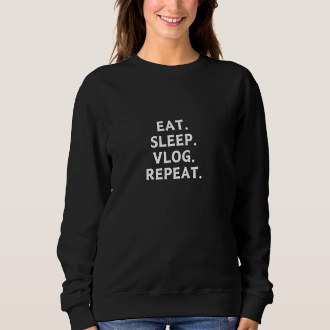 Camiseta VLOG REPEAT Vlogger Social Media C (Mídia social C (Frente)
