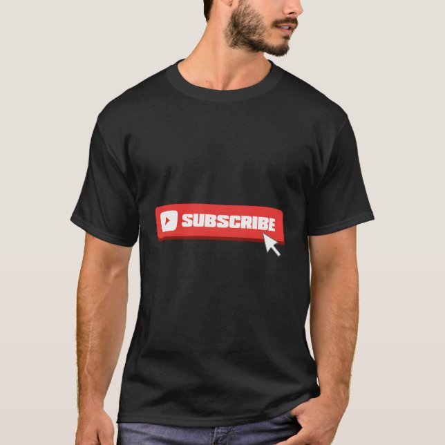 Camiseta Vlogger de Assinatura do Share Comt para Mídia Soc (Frente)