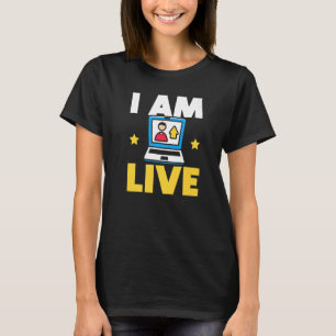 Camiseta Vlogger Do Influenciador De Mídia Social Do Conten