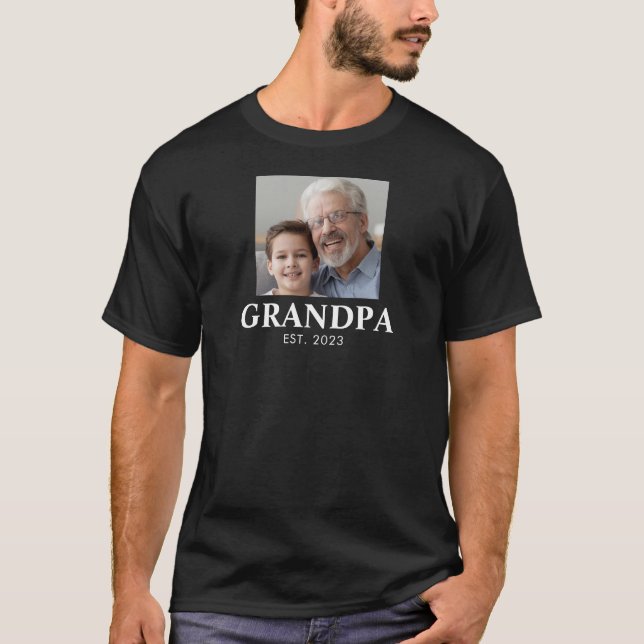 Camiseta Vô Fundou o Dia dos Avós com Foto (Frente)