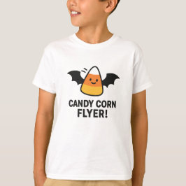Camiseta Voador de Milho Doce Design de Morcego de Hallowee