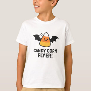 Camiseta Voador de Milho Doce Design de Morcego de Hallowee