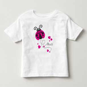 Camiseta voadora corações cor-de-rosa