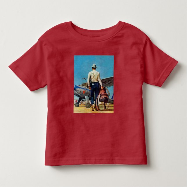 Camiseta Voando Cowboy por Mead Schaeffer (Frente)