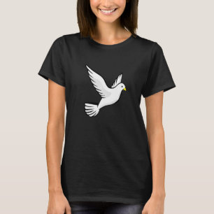 Camiseta Voando Dove Esperança Paz Liberdade Símbolo do Amo