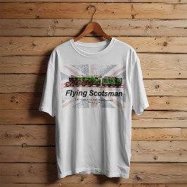 Camiseta Voando escocês Vapor Comboio Inglês Locomotiva