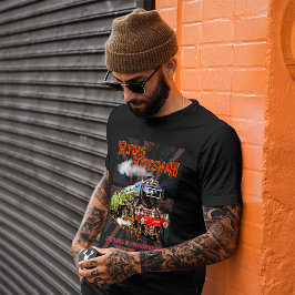 Camiseta Voando escocês Vapor Comboio Inglês Locomotiva