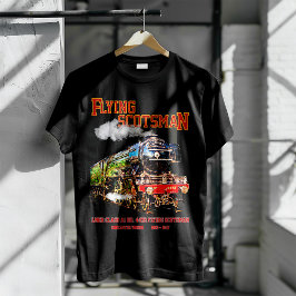 Camiseta Voando escocês Vapor Comboio Inglês Locomotiva