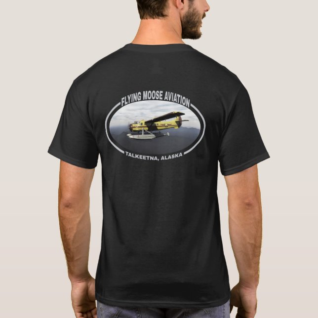 Camiseta Voando Moose Aviation de Havilland DH3-C Otter (Verso)