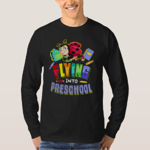 Camiseta Voando Para o Jardim de Infância Ladybug De Volta
